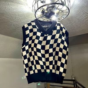 Checkered Sweater Vest